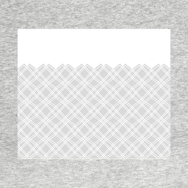 Zigzag geometric pattern - gray and white. by kerens